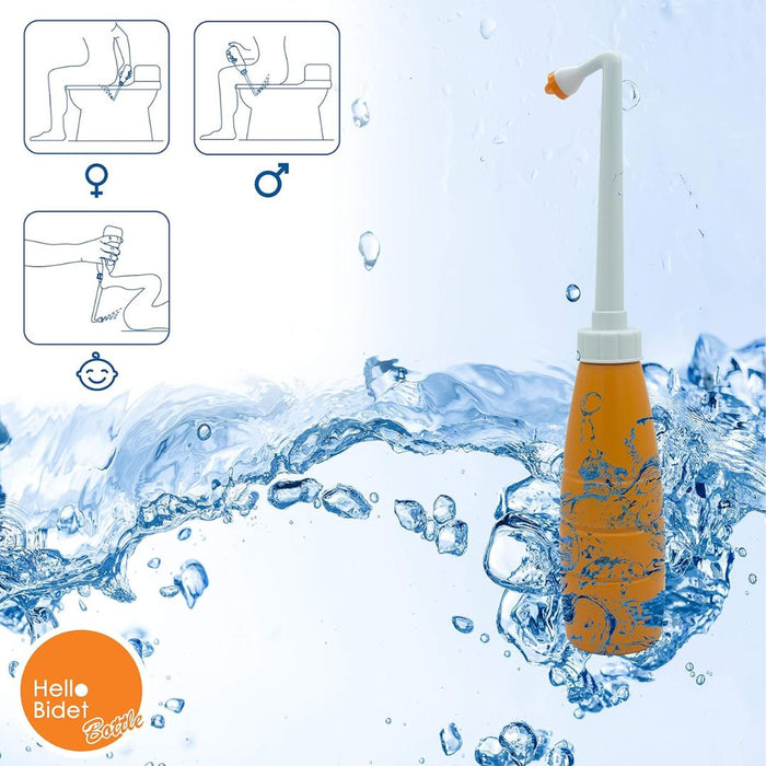 Hello Bidet Bottle | Transportables Sprühgerät für die Intimhygiene mit Etui - 400ml