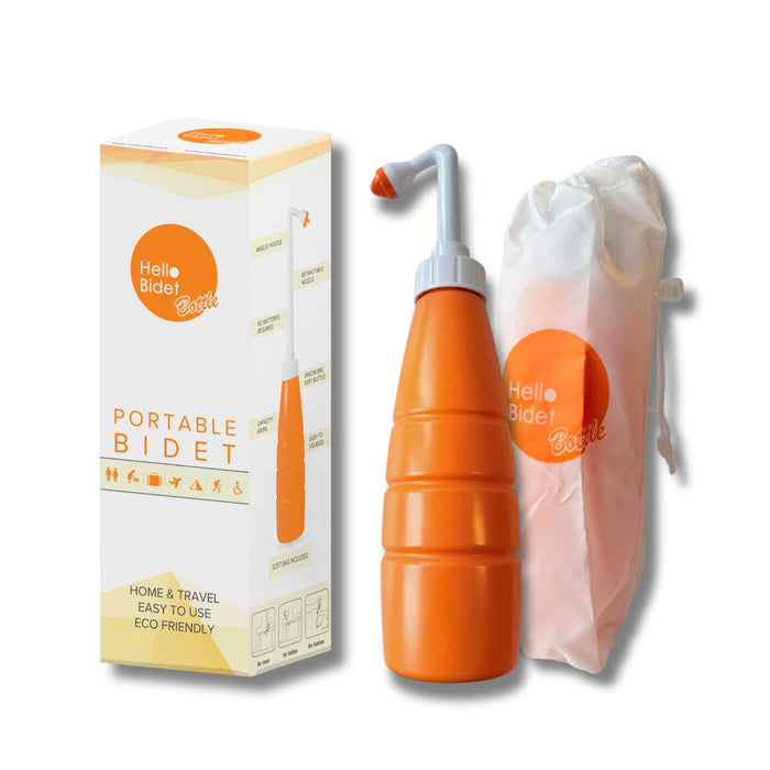 Hello Bidet Bottle | Transportables Sprühgerät für die Intimhygiene mit Etui - 400ml