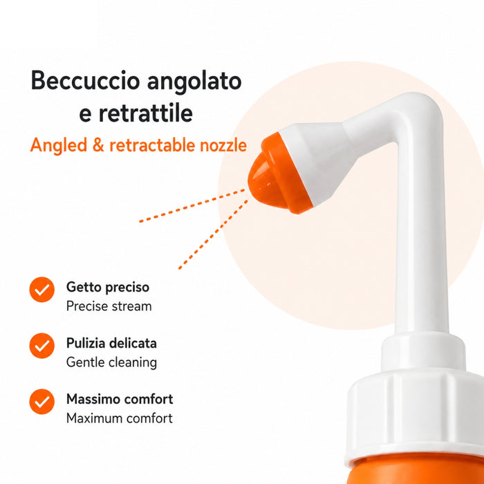 Hello Bidet Bottle | Sprayer for intimate hygiene transportable with case - 400ml