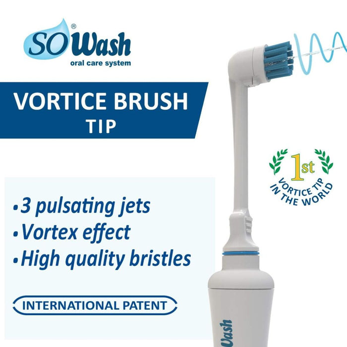 SoWash Vortice Brush Head | Medium or Hard Bristles | Blister of 4 pieces