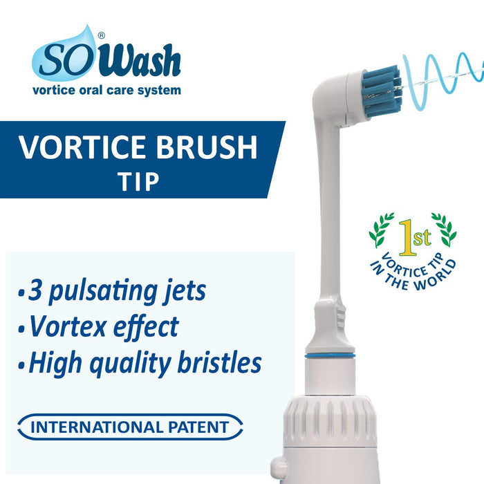SoWash testina Vortice Brush Medium 2 pezzi per SoWash Vortice Idropulsore Dentale Elettrico-Water Powered