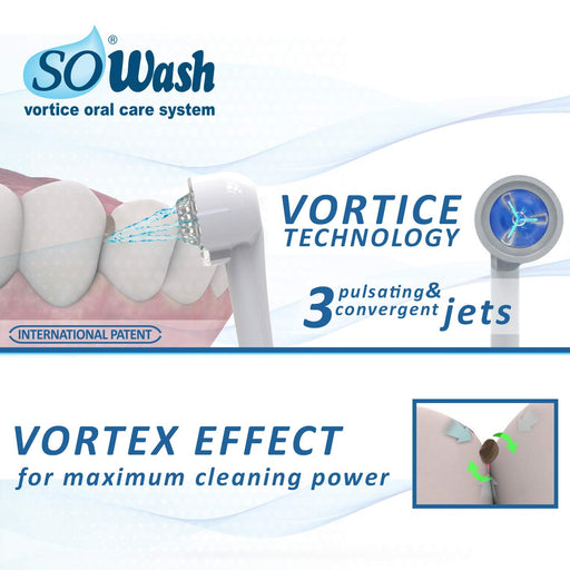 SoWash testina Vortice Brush Medium 2 pezzi per SoWash Vortice Idropulsore Dentale Elettrico-Water Powered