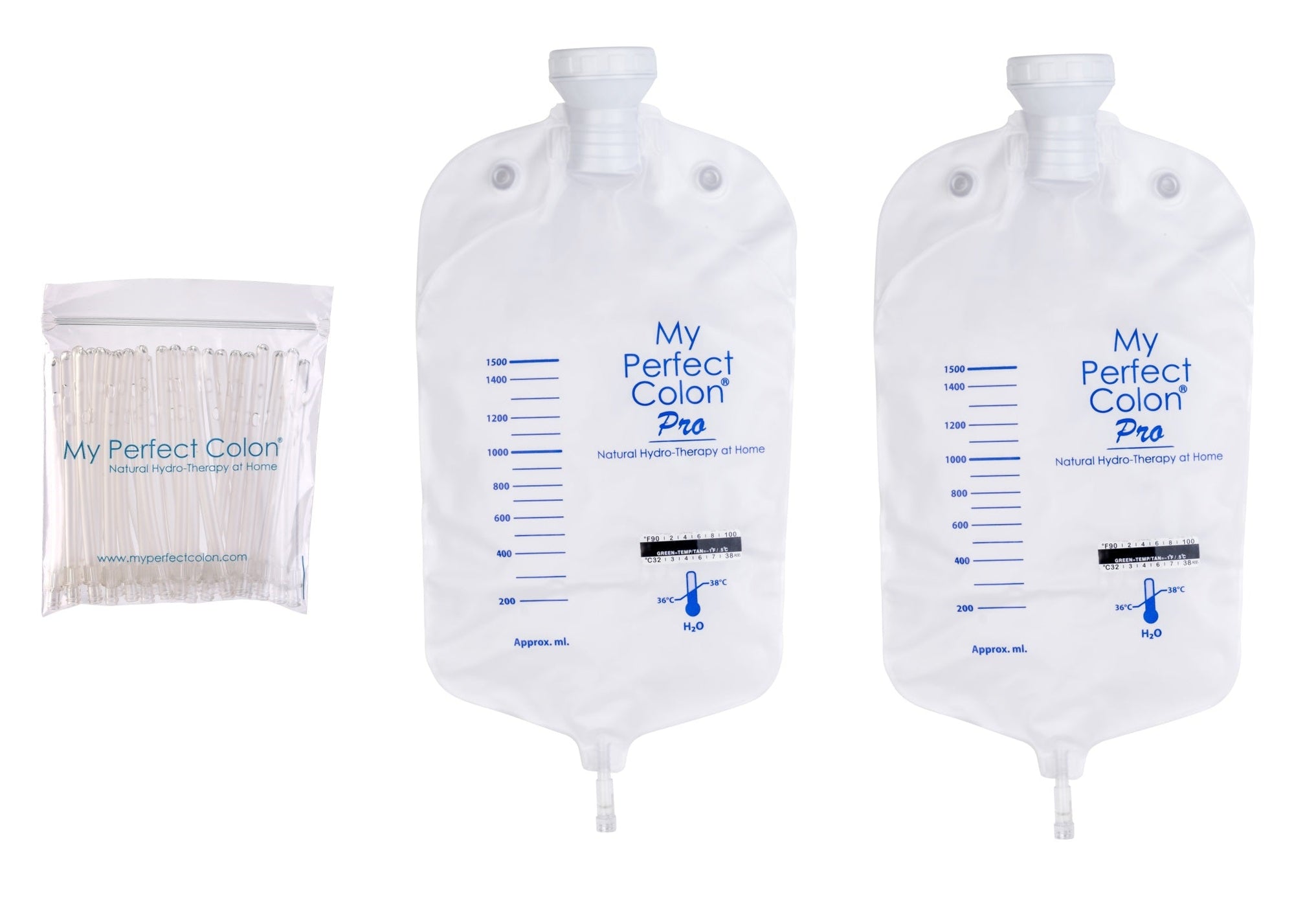 My Perfect Colon | Lot de 30 canules et 2 poches à eau de 2 litres ...